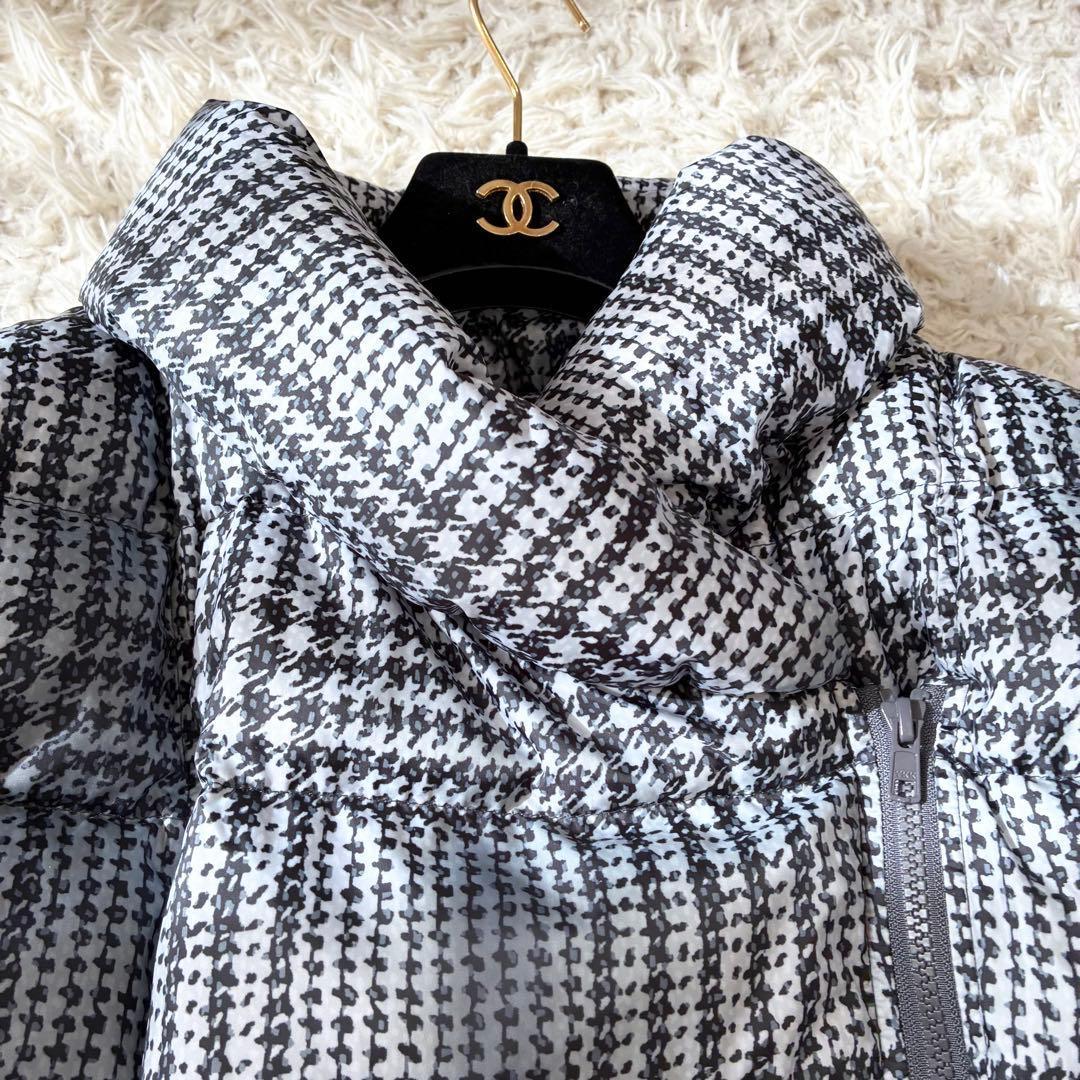 極美品 Otto オットー 千鳥柄×花柄 ダウン ジャケット 大きいサイズ 3L