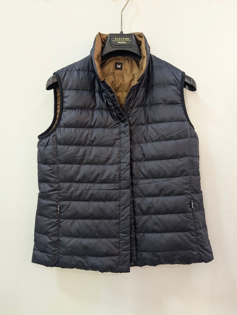 新品未使　マックスマーラ　リバーシブル ダウンジレ 40 薄手 安心鑑定可