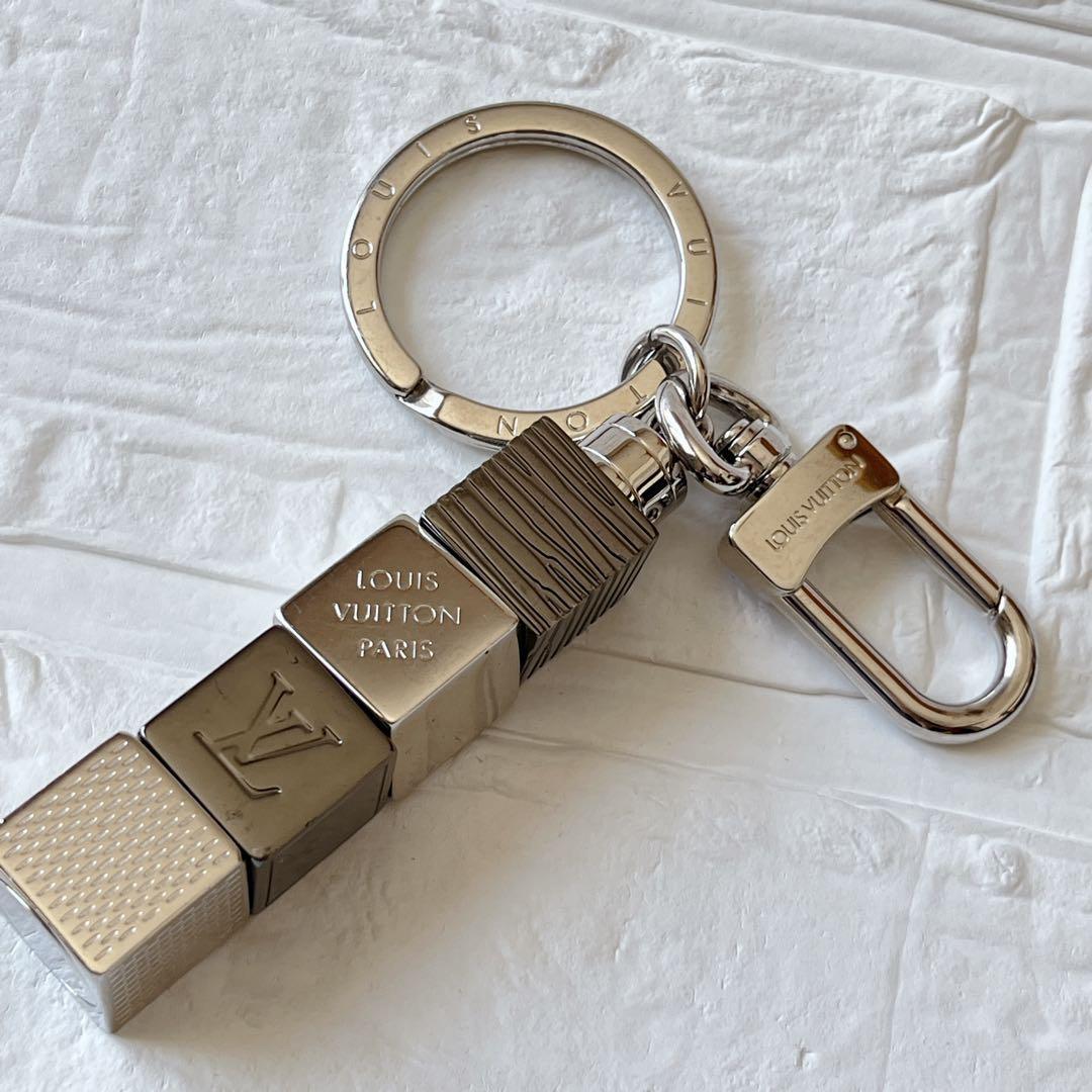 【美品✨】ルイヴィトン ポルトクレ　キューブ バッグチャーム キーホルダー