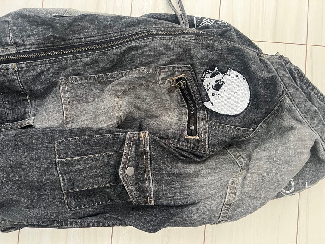 凍りのK 美品 PPFM 入手困難 スカル 刺繍 デニム つなぎ