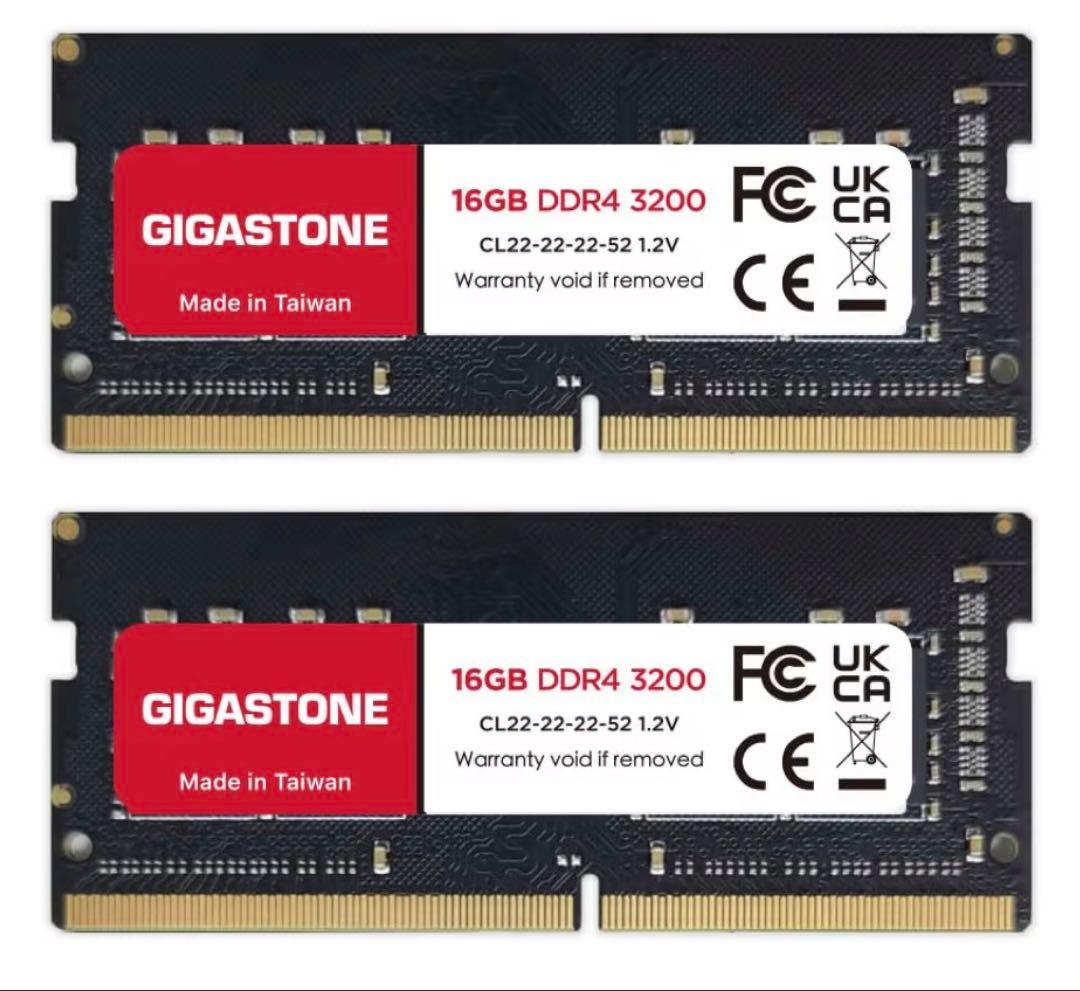 GIGASTONE 16GB×2枚 32GB DDR4 3200MHz メモリー