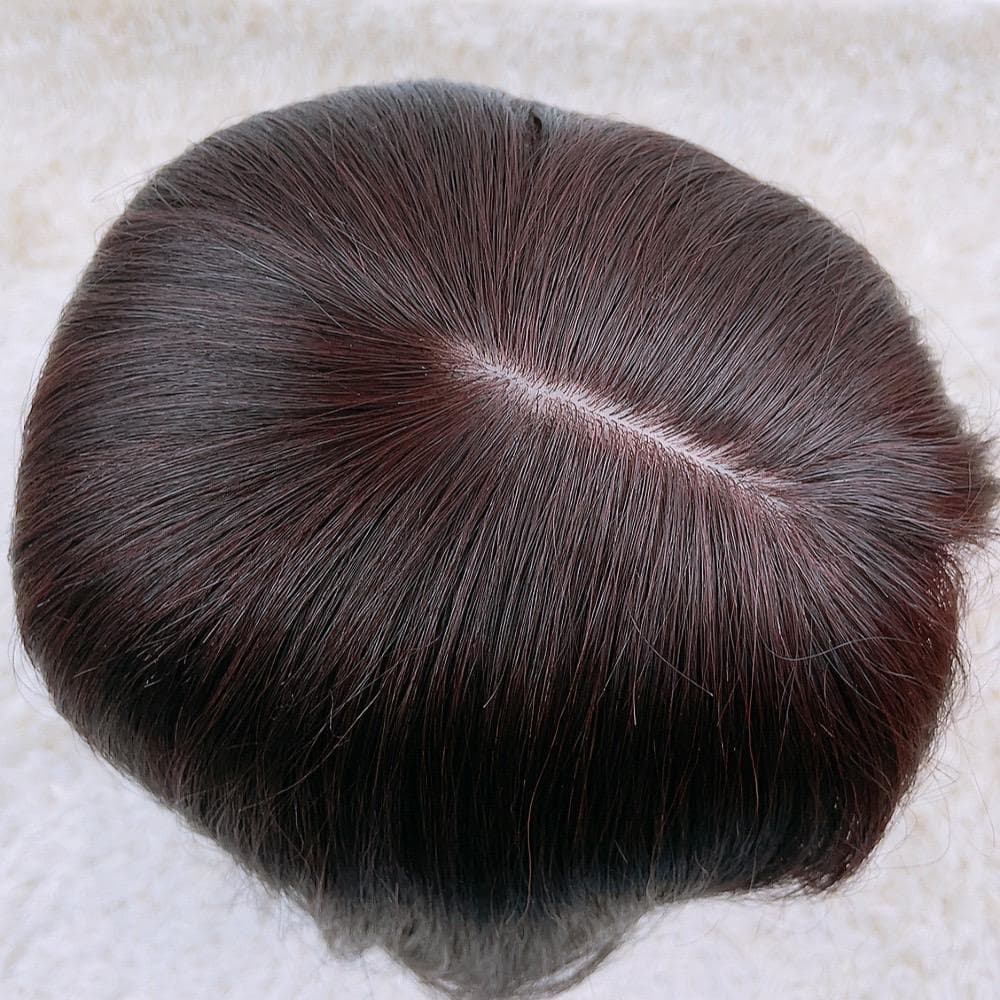 み*さ様 人毛100% フルウィッグ 医療用 ロングストレート ダークブラウン