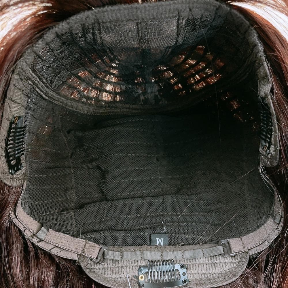 み*さ様 人毛100% フルウィッグ 医療用 ロングストレート ダークブラウン