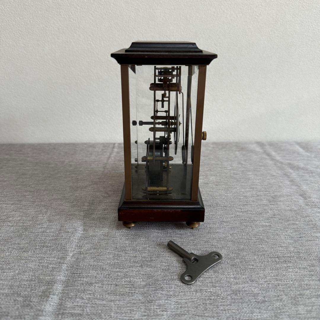 置時計 アンティーク レトロ 振り子時計 置き時計 ゼンマイ式 昭和レトロ