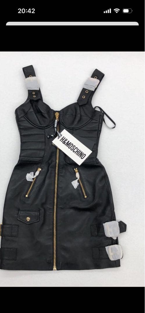 BUYEE　 MOSCHINO ブラックミニワンピース