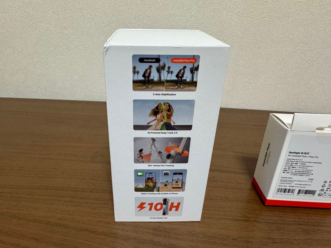 【中古・美品】Insta360 Flow Pro 第1世代 スポットライト付