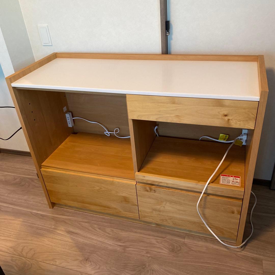 アルダー天然木人工大理石トップ間仕切りカウンターディノス　堀田木工