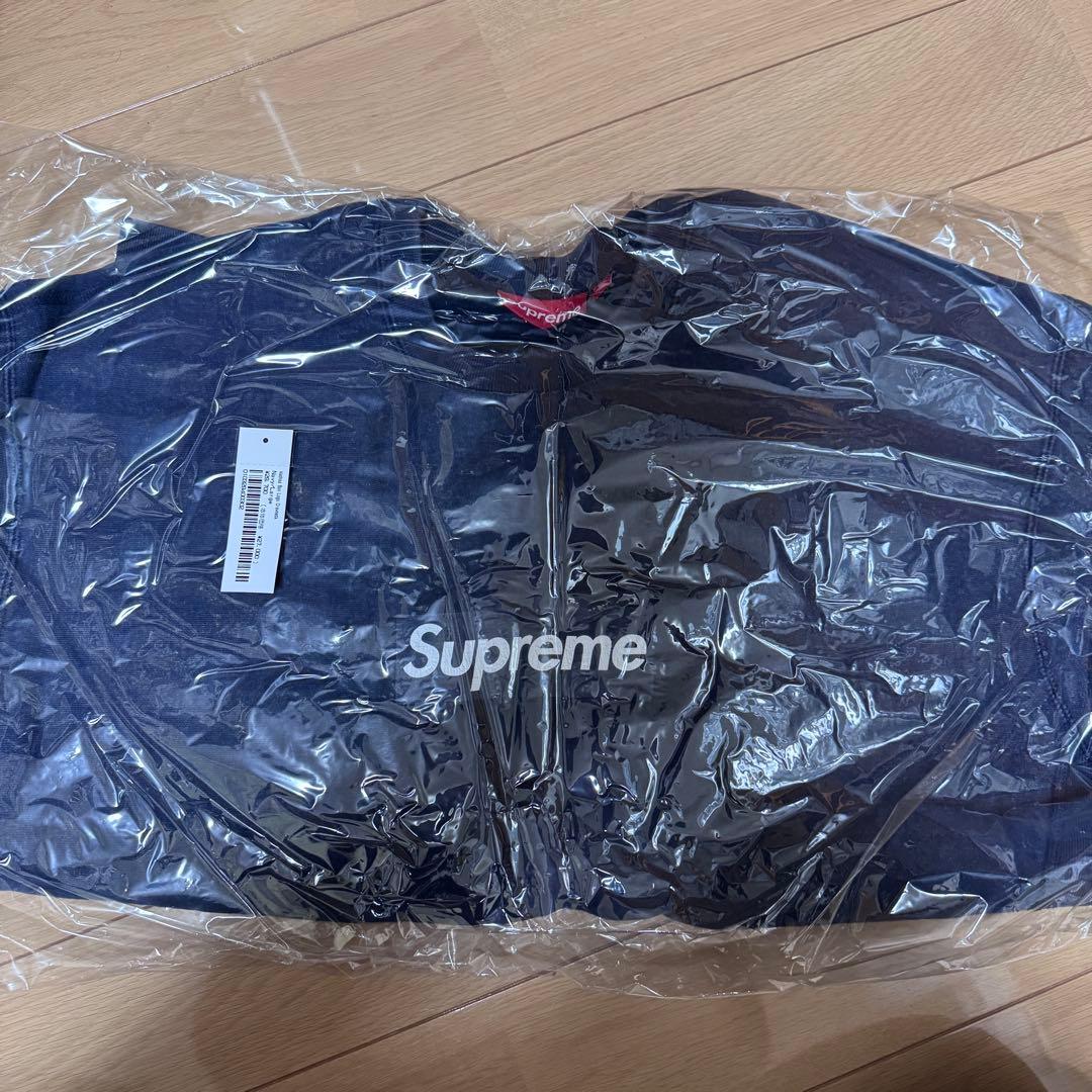 トップス supreme washed box logo crewneck navy L