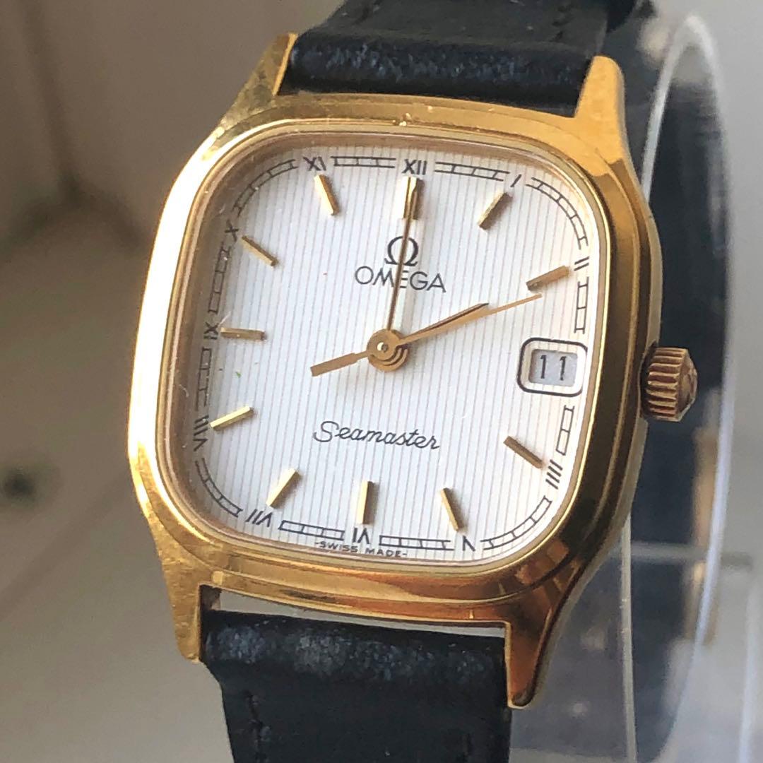 【美品】OMEGA Seamaster 電池新品　レディース 時計