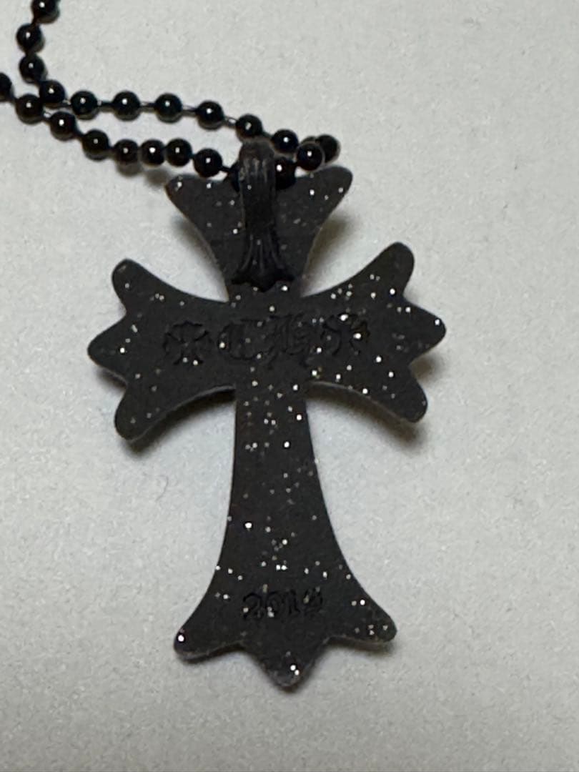 CHROME HEARTS ラバークロス ネックレス ブラックラメ