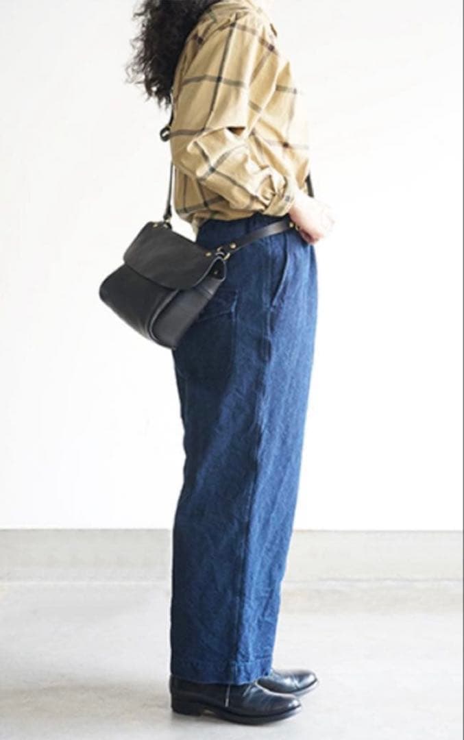 【本日限りお値下げ】ゴーシュ バーズアイ デニムパンツ ワイドパンツ インディゴ