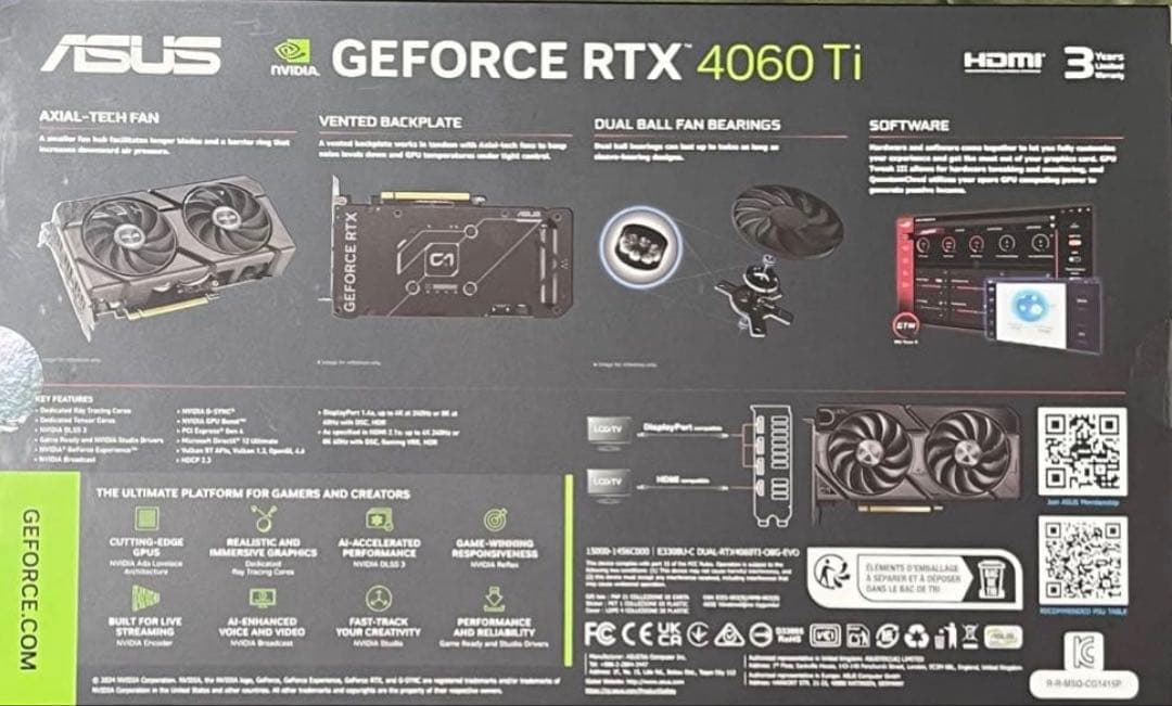 【未開封】GeForce RTX 4060 Ti EVO OC Edition