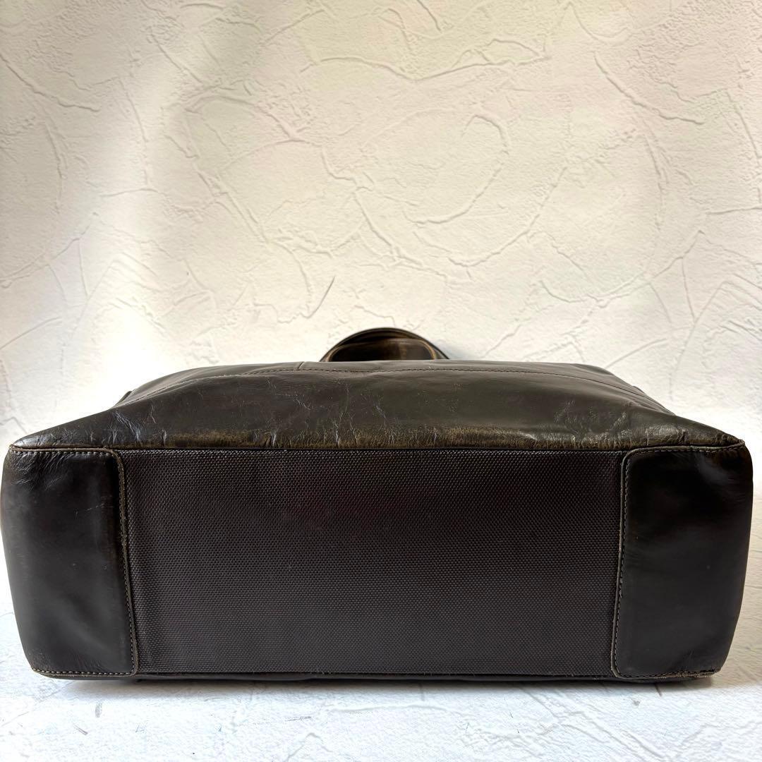 【希少】ディーゼル トートバッグ 2way 本革 ブラウン ウォッシュ加工