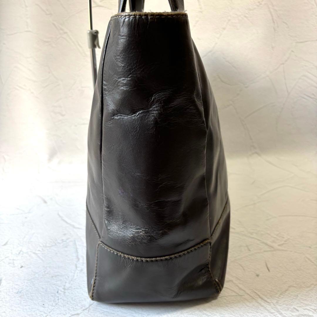 【希少】ディーゼル トートバッグ 2way 本革 ブラウン ウォッシュ加工