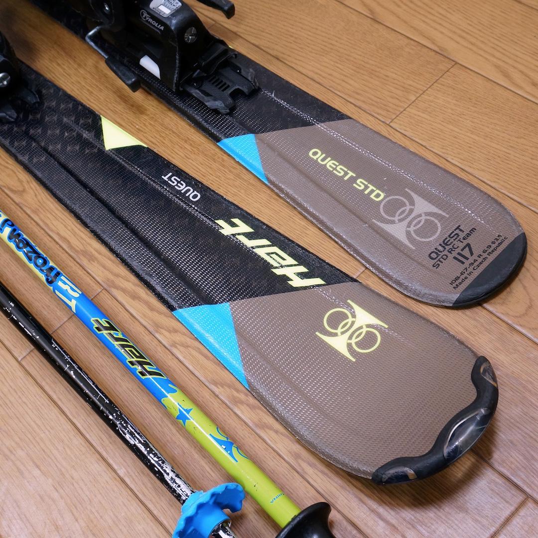 メンテ済 117cm 靴21cm HART スキーセット おまけ (120)
