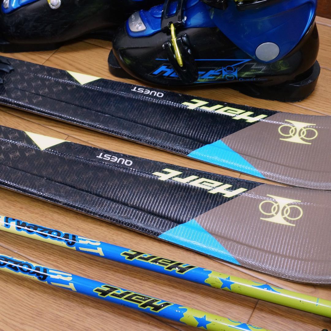 メンテ済 117cm 靴21cm HART スキーセット おまけ (120)