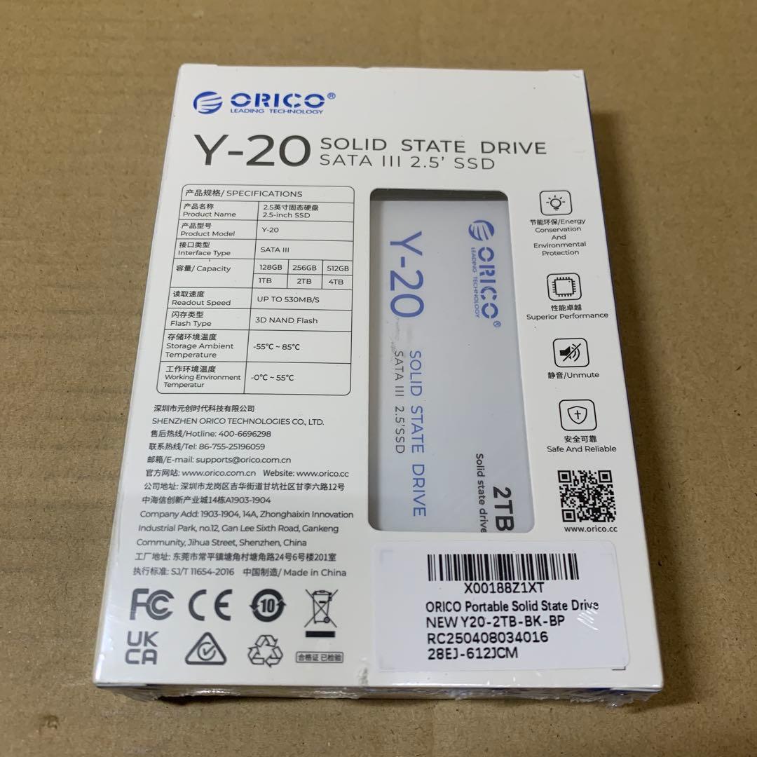 新品未開封　ORICO Y-20 2TB SATA III 内蔵SSD