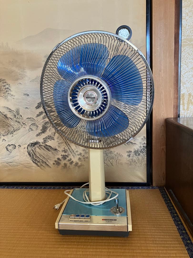 1974年製　TOSHIBA レトロ扇風機　お座敷扇　H-30SF