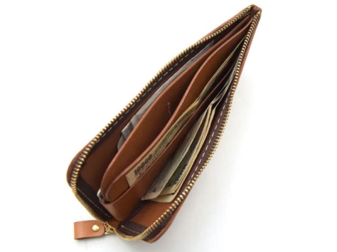 HERZ L字 ファスナー 長財布 新品未使用 ブラック 本革