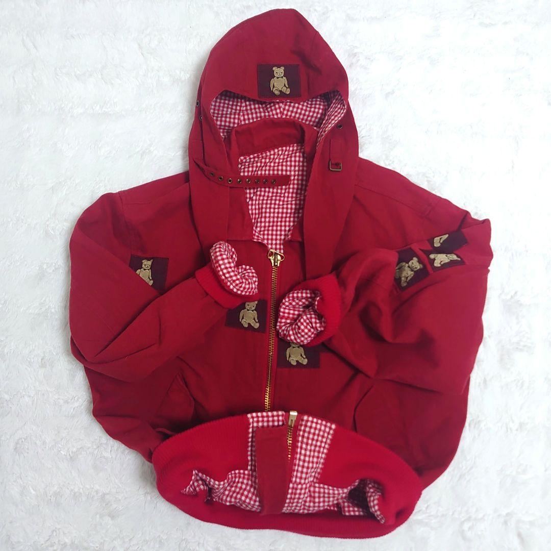 ピンクハウス　PINK HOUSE　脱着可能フード付きジャケット　赤　人形　F