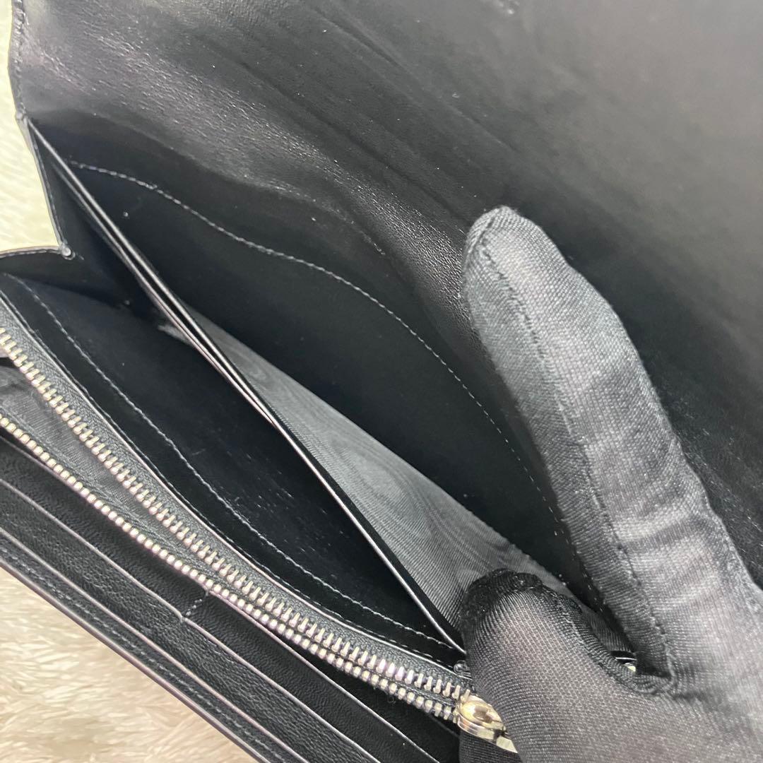 極美品✨ サンローラン クロコ 型押し 長財布 オーガナイザー YSL