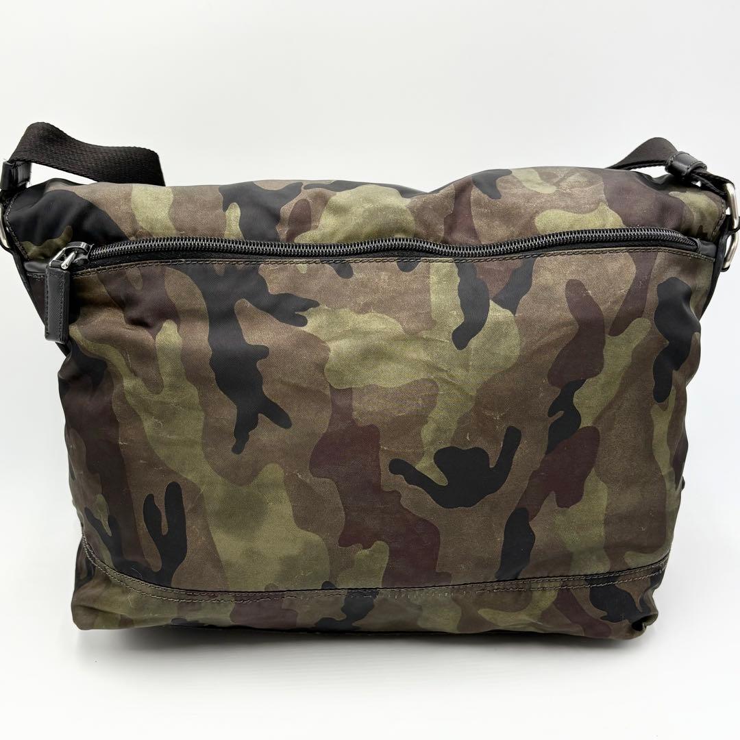 PRADA プラダ 迷彩 メッセンジャーバッグ ナイロン レザー イタリア製