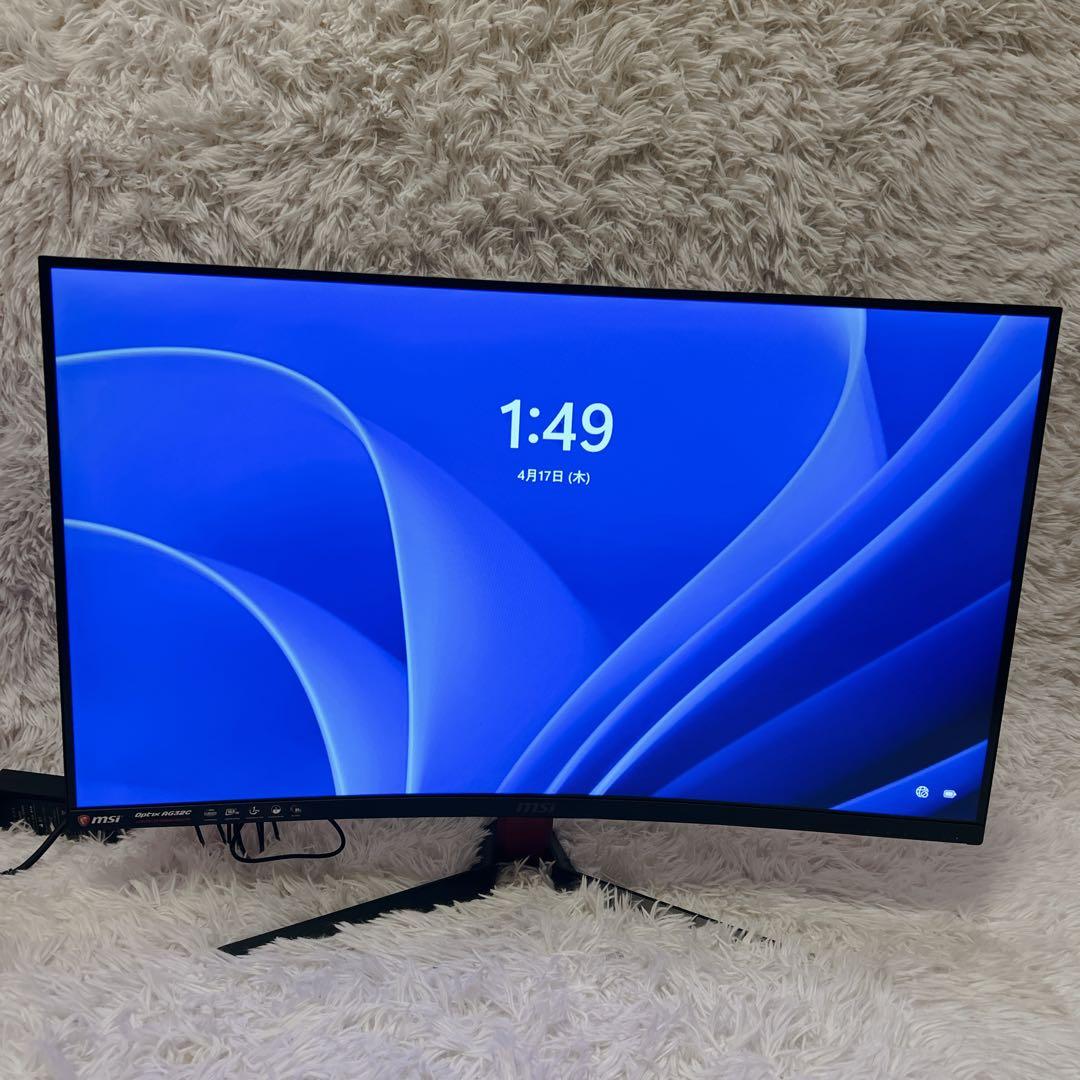 【美品】MSI ゲーミング 湾曲 モニター 31.5型 Optix AG32C
