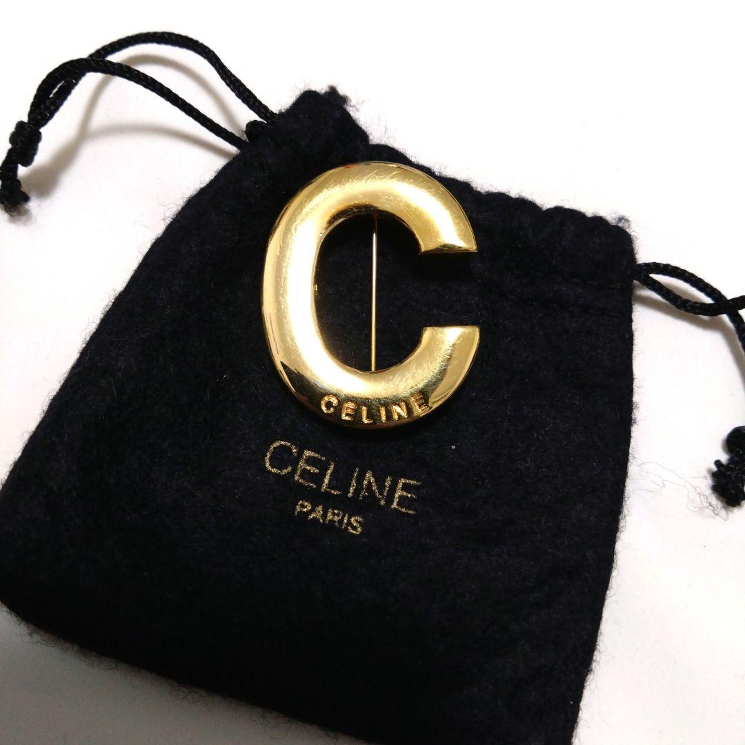 超希少　CELINE　ヴィンテージ　Cロゴ　ブローチ