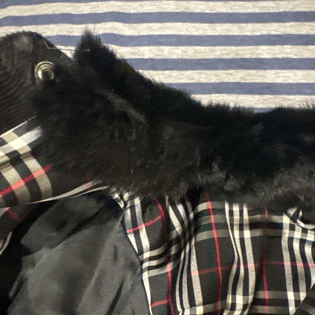 Burberryバーバリー黒 コーデュロイ ジャケット チェック柄
