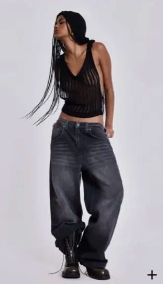 パンツ jadedlondon WashedBlackColossusJeans W26