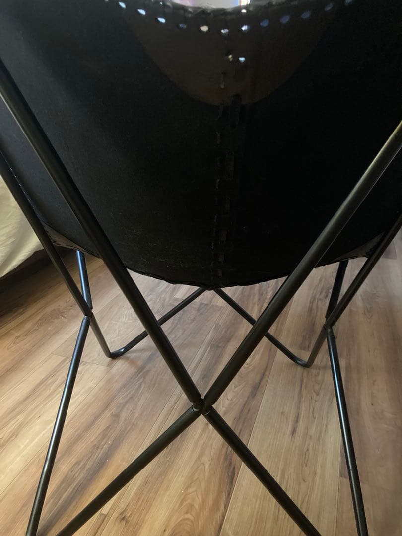 【大人気セール中】バタフライチェア 黒 レザー