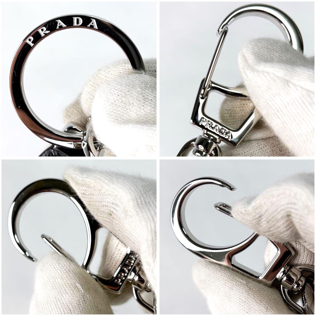 プラダ　PRADA サフィアーノレザー　キーリング　2PP041 ブラック　黒