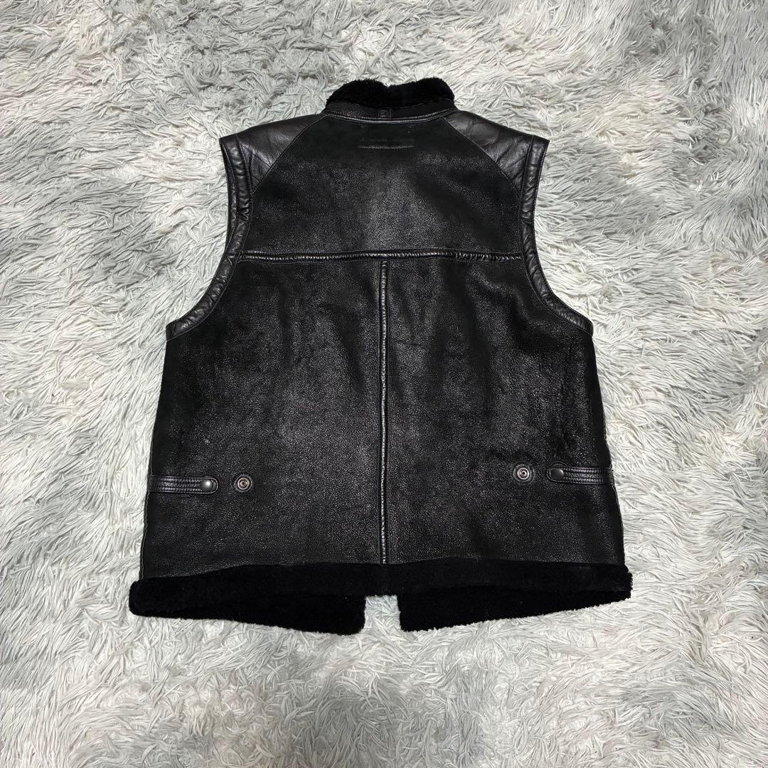 【美品】Marvy Jamoke リアルムートンベスト BLACK M