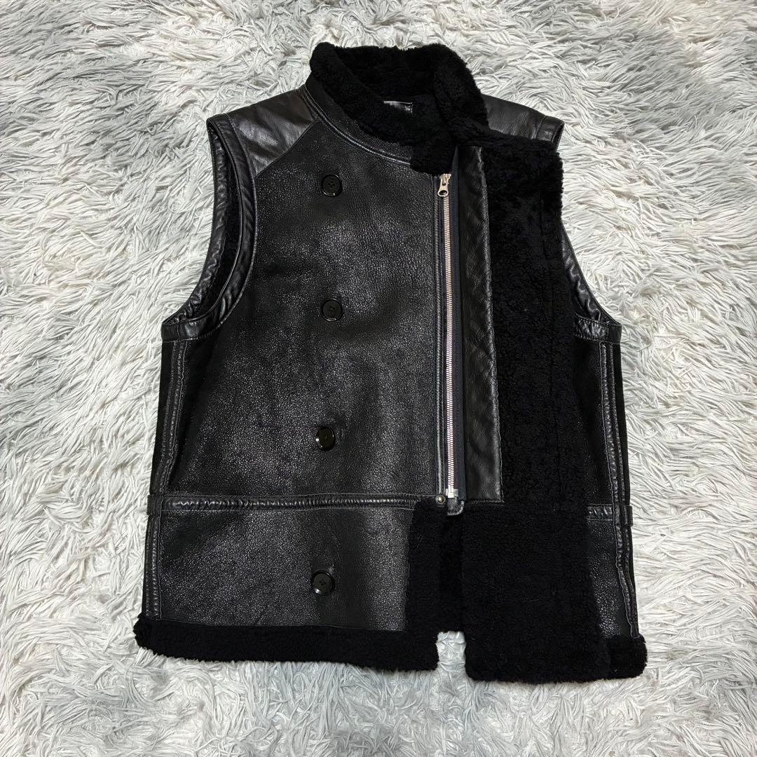 【美品】Marvy Jamoke リアルムートンベスト BLACK M