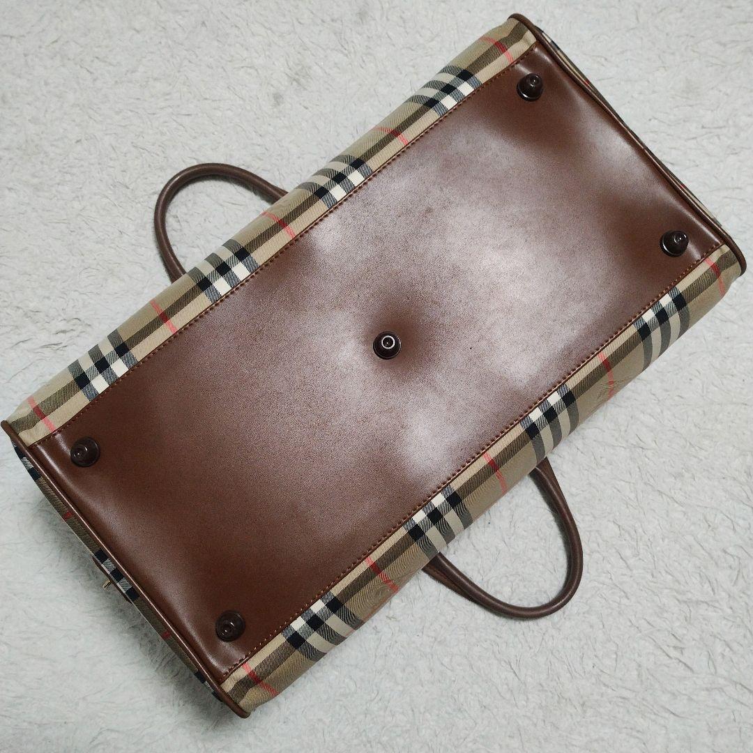 美品 Burberry バーバリー ボストンバッグ ノバチェック柄 旅行鞄