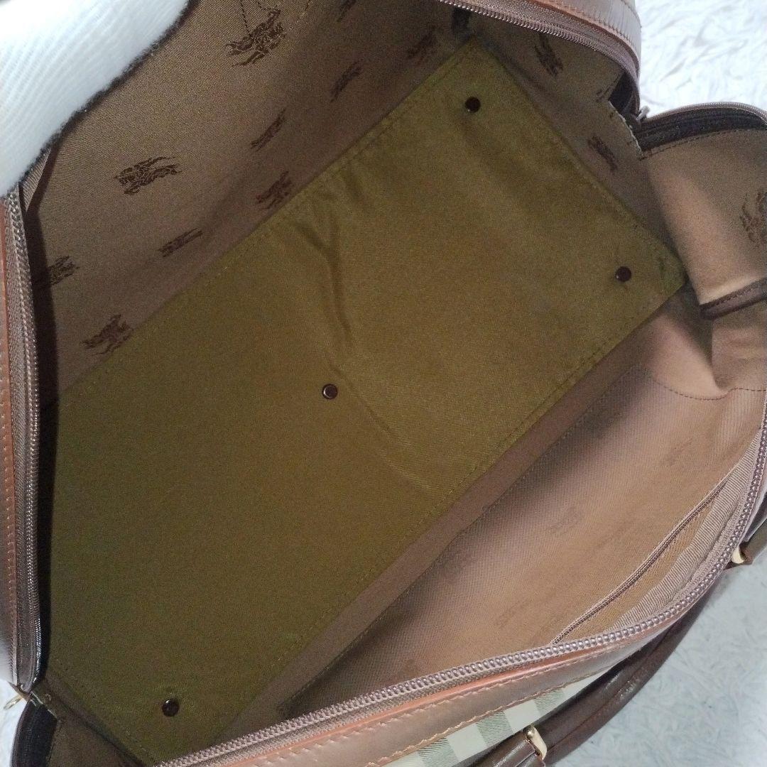 美品 Burberry バーバリー ボストンバッグ ノバチェック柄 旅行鞄
