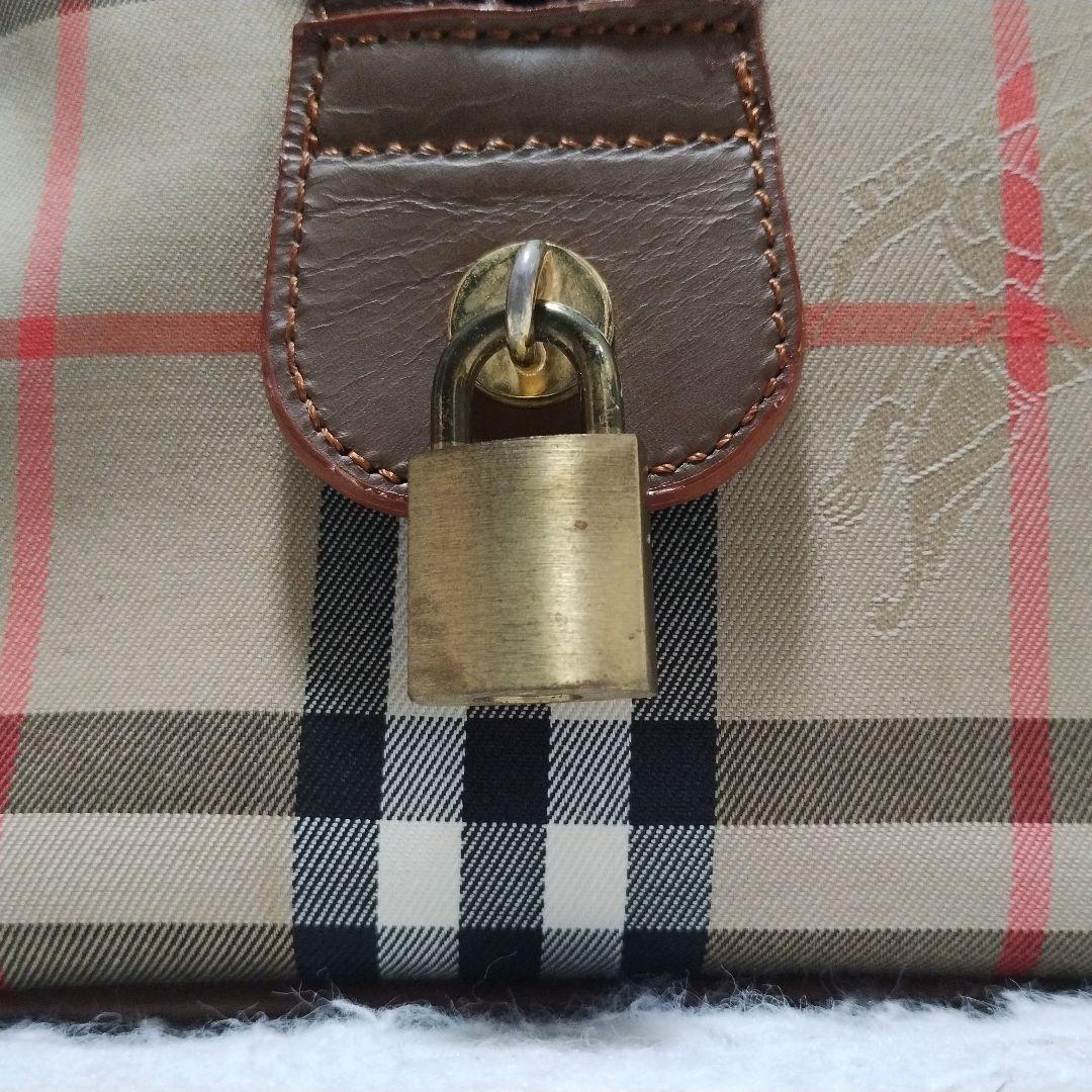 美品 Burberry バーバリー ボストンバッグ ノバチェック柄 旅行鞄