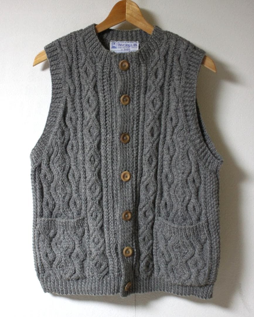 スコットランド製 インバーアラン シップス別注 フィッシャーマン ニットベスト