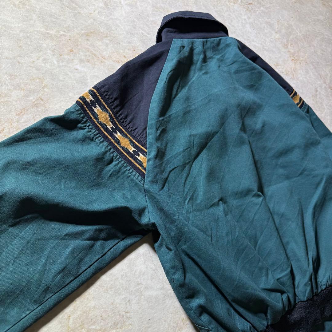 Canyon Guideジップアップブルゾン古着ネイティブ柄グリーンブラックM