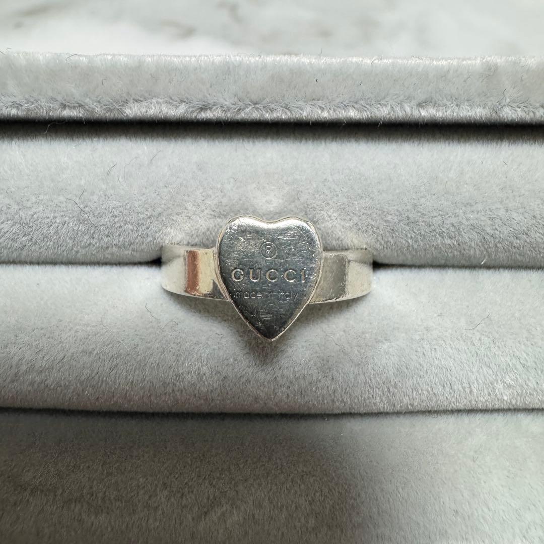 GUCCI グッチ ハートリング 指輪 ハート イタリア製 シルバー925