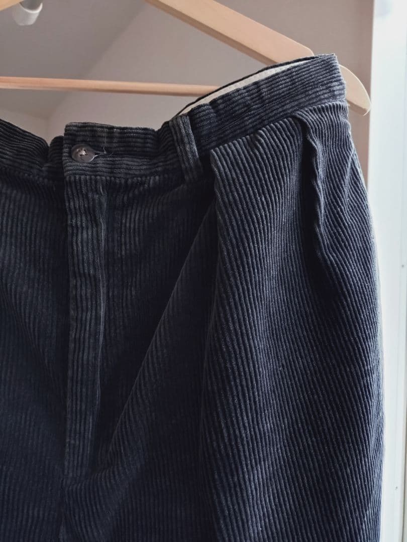 90年代 ラルフローレン　コーデュロイパンツ　チャコール　ブラック　フェード