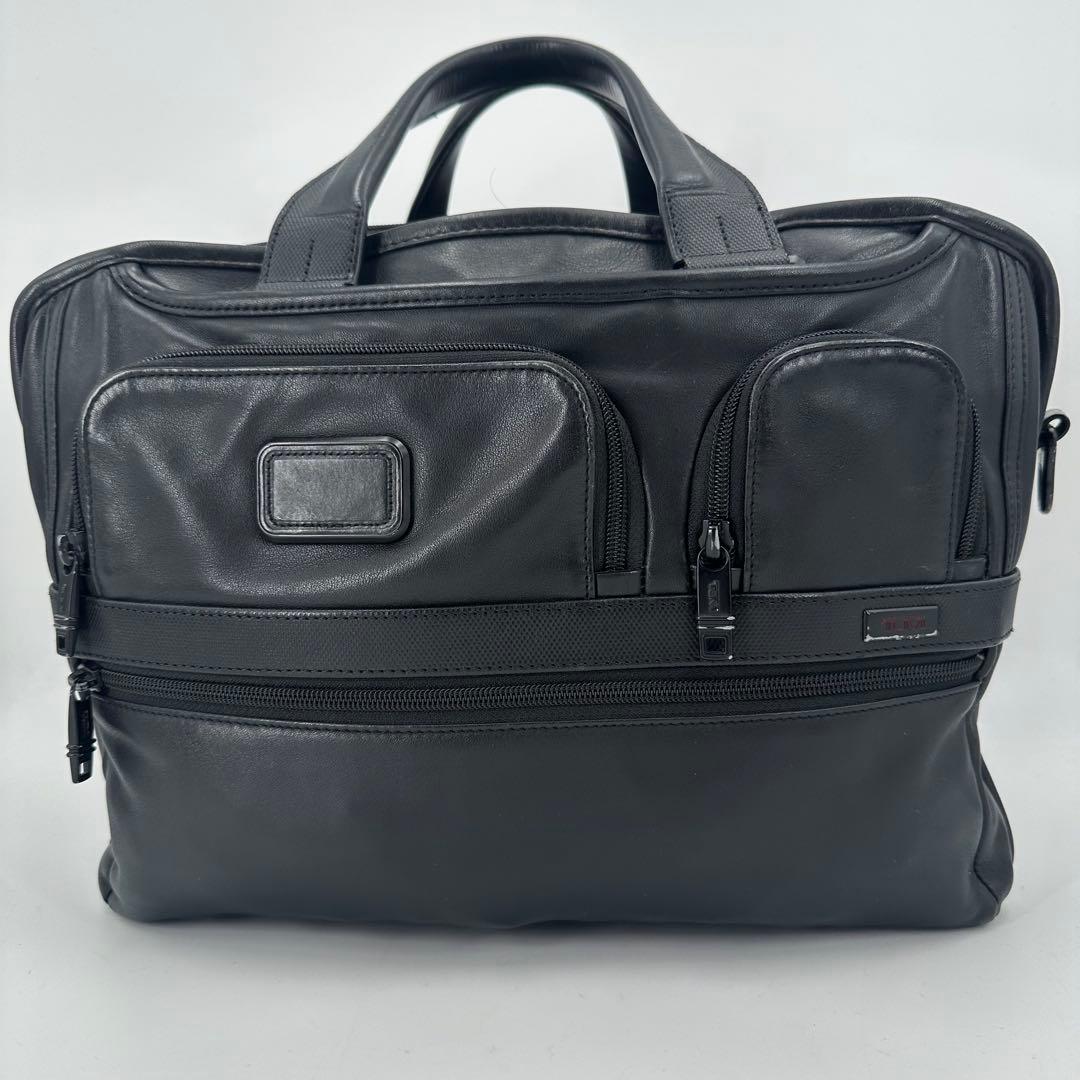 トゥミ　ビジネスバッグ　ショルダー　アルファ2way オールレザー　PC可　黒