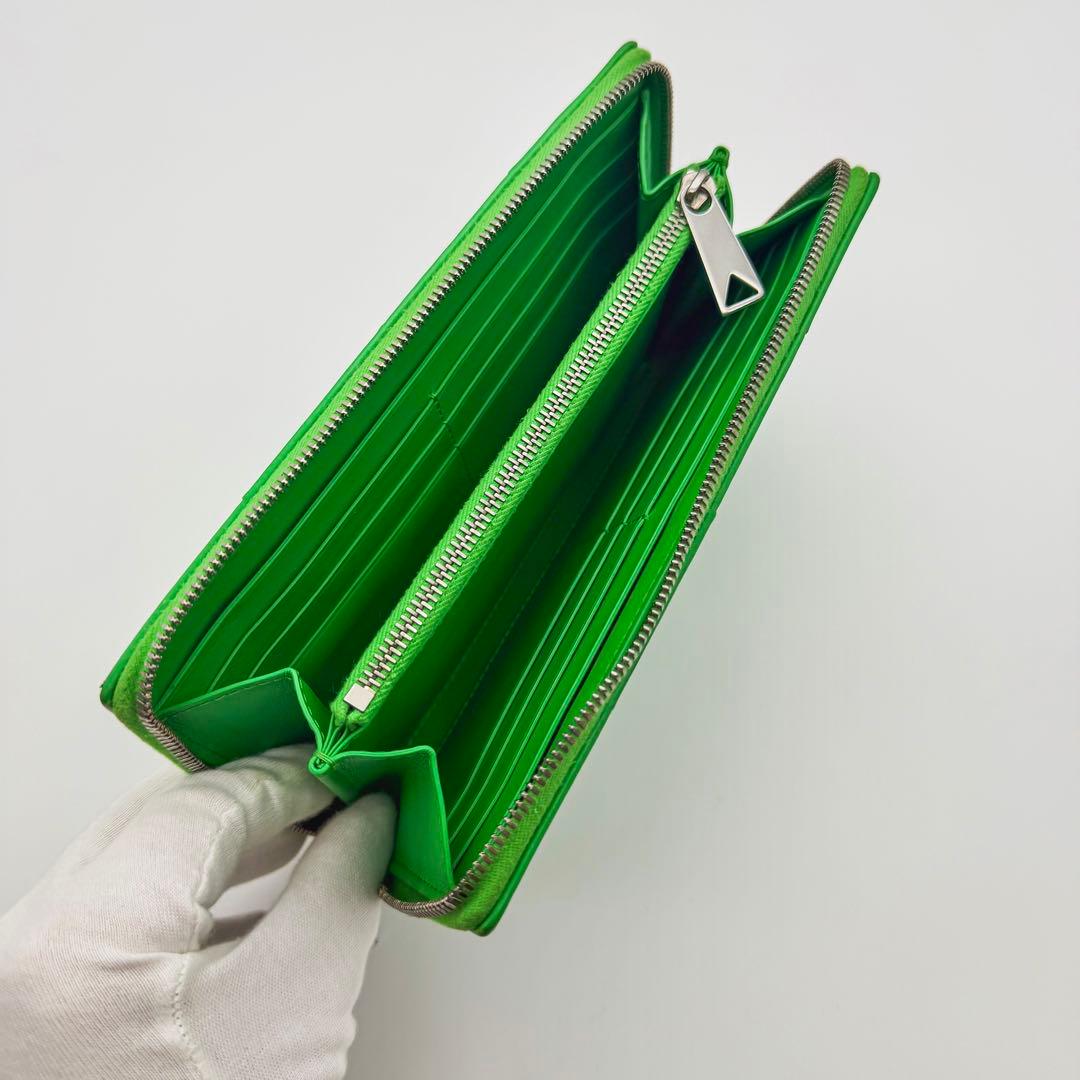 【最高峰美品】ボッテガヴェネタ カセット イントレチャート 長財布 IC搭載