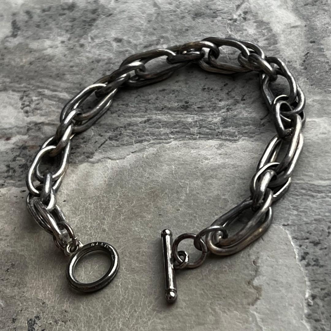 ヴィンテージ ダブル チェーン オーバルフープ メキシコ ブレスレットマンテル