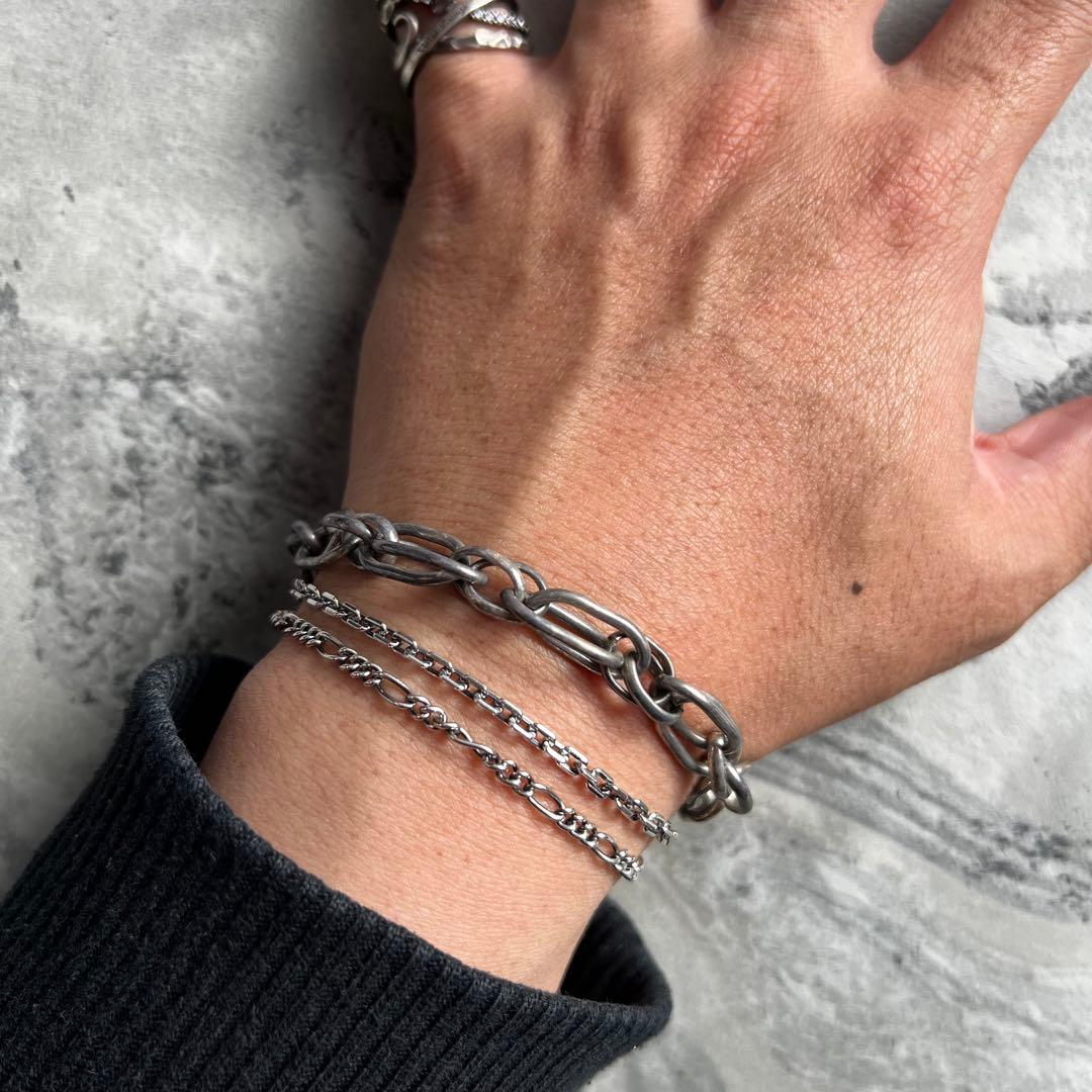 ヴィンテージ ダブル チェーン オーバルフープ メキシコ ブレスレットマンテル