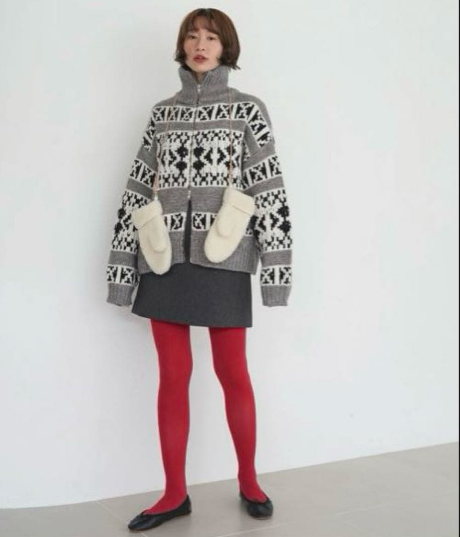 SLOBE citron カウチンニット