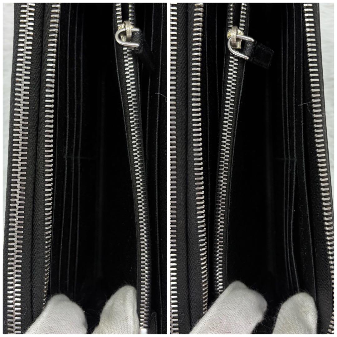 極美品✨プラダ　長財布　ダブルファスナー　トラベルケース　サフィアーノ　ブラック