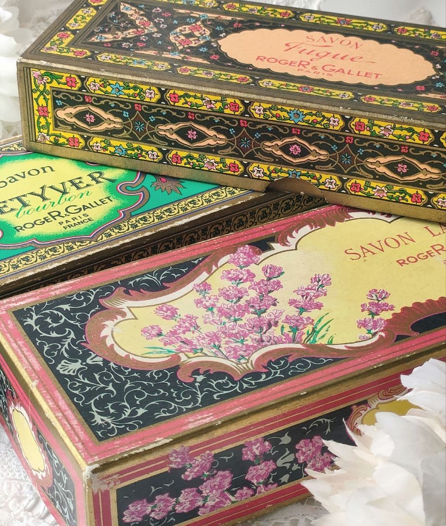 フランスアンティーク　ロジェ　ガレ 　サボンボックス