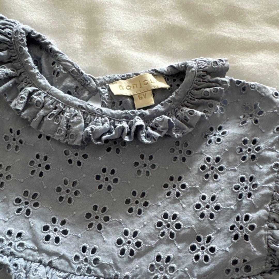 ワンピース Bonjour diary BLUE PIA DRESS 6y