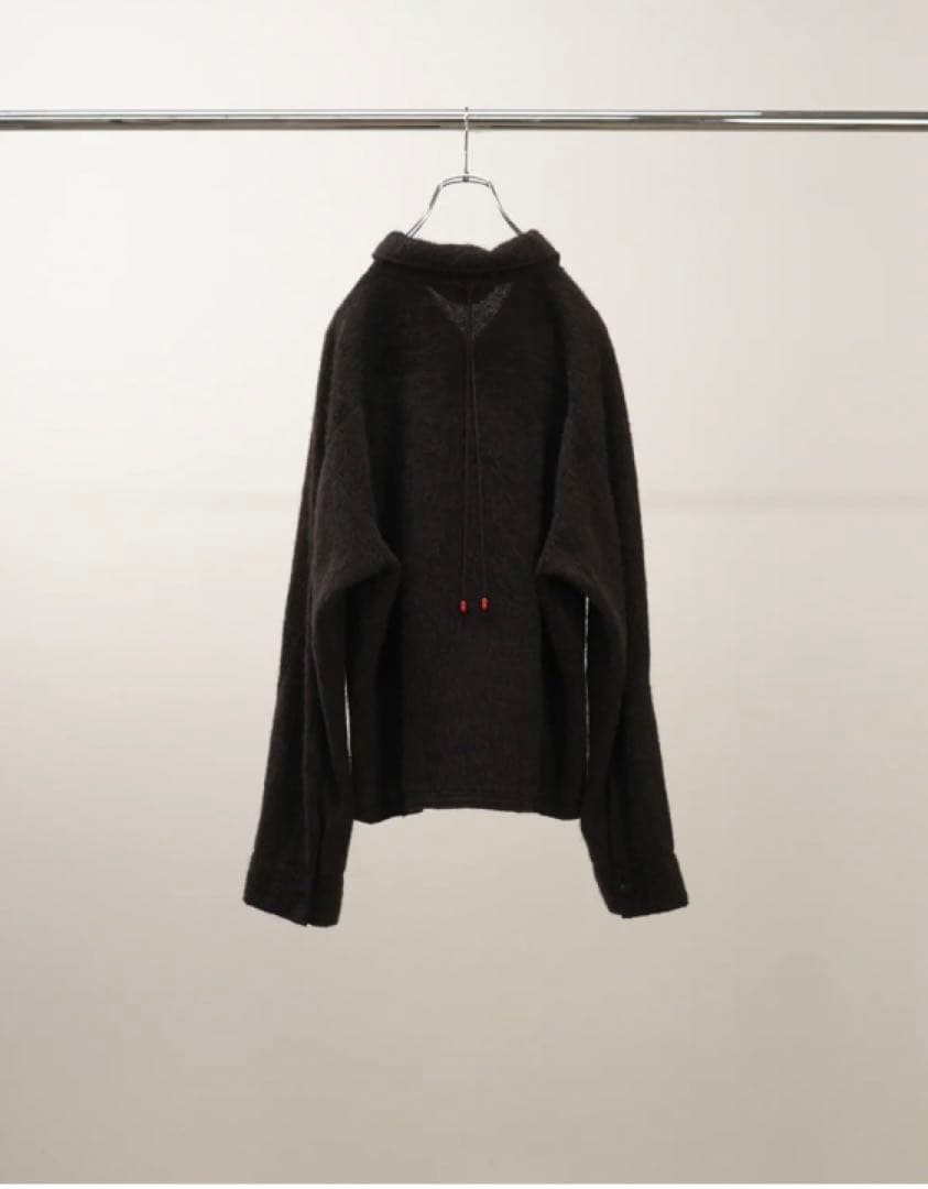 ancellm（アンセルム） SHAGGY ZIPUP SHIRT(BROWN)